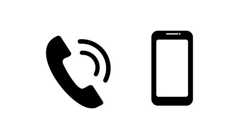 vector de icono de teléfono conjunto de teléfono plano y símbolo de