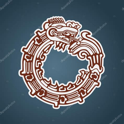 Maya Snake Quetzalcoatl Ouroboros Stock Vector Image By Zag Awd 21785345