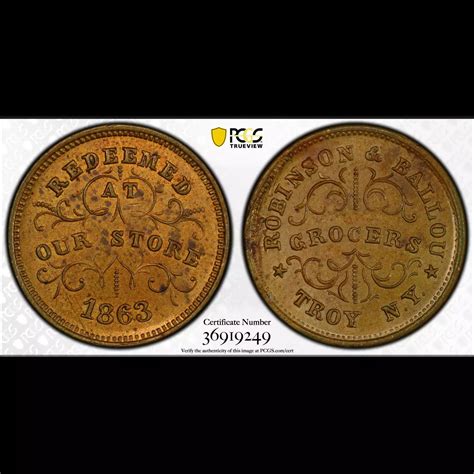 Pcgs Ms Bowers Collection F E B Pvt Tokens Civil War