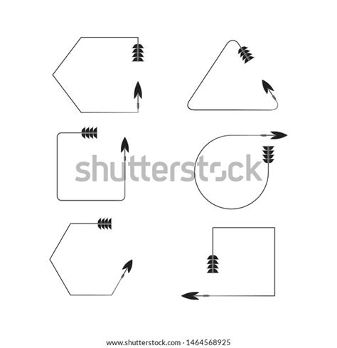 Arrows Bows Vector Illustration Set Stock Vector Royalty Free