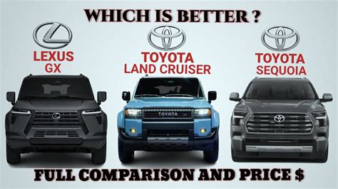 2024 Lexus Gx Vs 2024 Toyota Land Cruiser Vs 2024 Toyota Sequoia Which Is Better Youtube