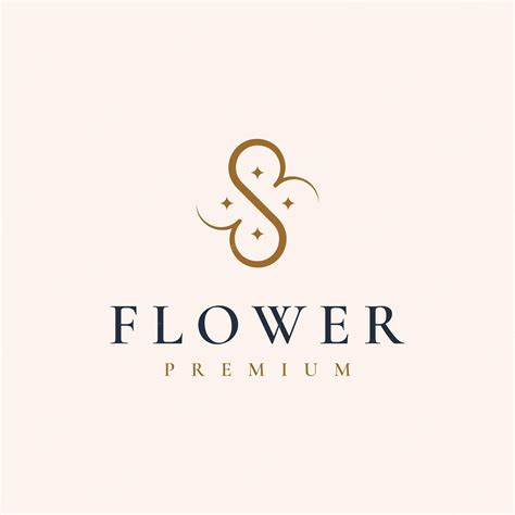 Premium Vector Luxury Elegant Flower Logo Linear Line Art Monogram Style