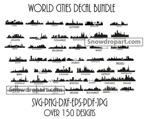 150 World City Svg Bundle City Svg Landmark Svg