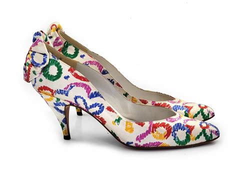 Stuart Weitzman Designer Pumps Floral Print Colorful … Gem