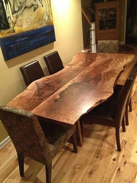 Rough Milled Dining Room Table Wood Slab Dining Table Wooden Dining