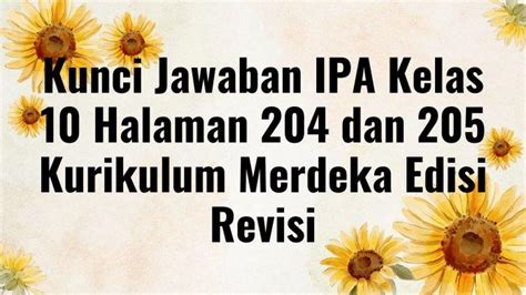 Kunci Jawaban Ipa Kelas Halaman Dan Kurikulum Merdeka Edisi