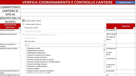 Check List Per La Sicurezza In Cantiere Scarica Il Modello Excel Porn