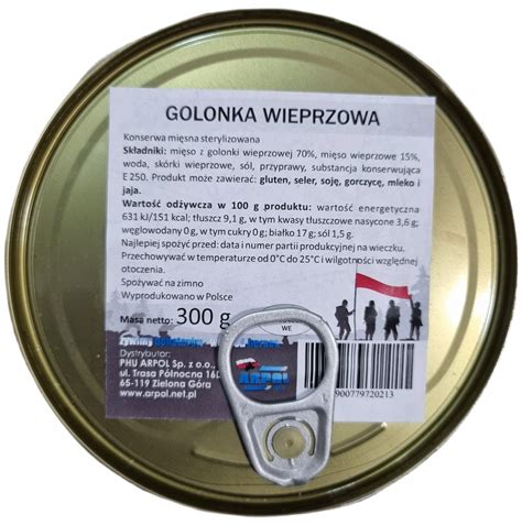 Konserwa Wojskowa Golonka Wieprzowa G Arpol Allegro Pl