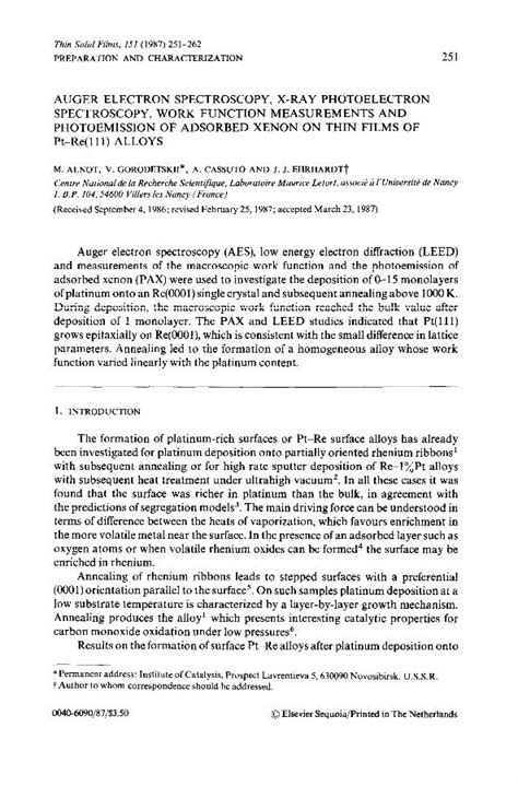 Pdf Auger Electron Spectroscopy X Ray Photoelectron Spectroscopy