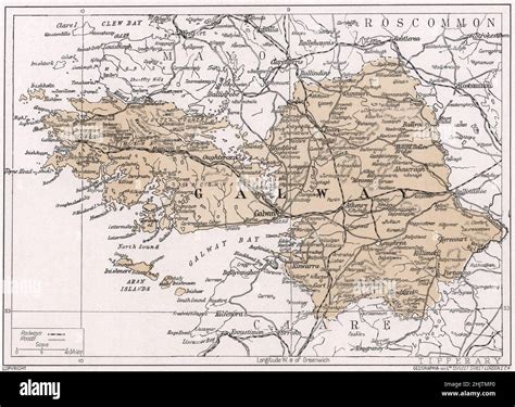 Map of County Galway (1913 Stock Photo - Alamy