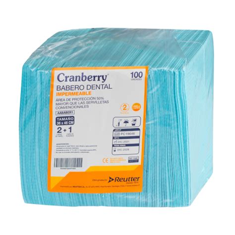 Babero Dental Cranberry Unds Medifar