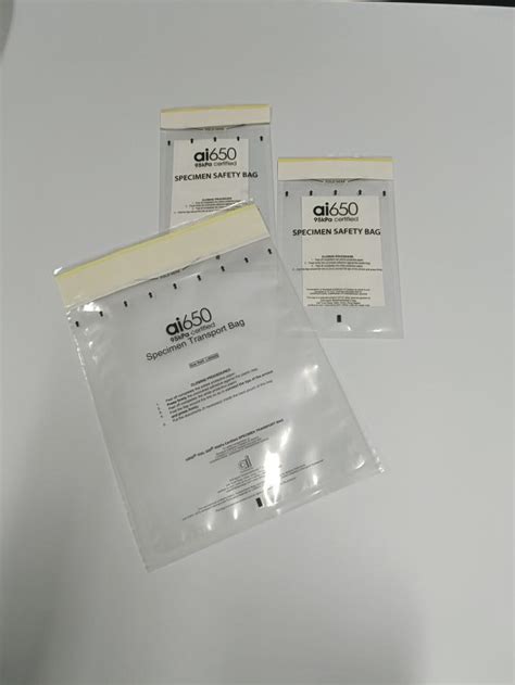 Plastic Pe Transport Zip Lock Medical Biohazard Specimen Bag For Hospital