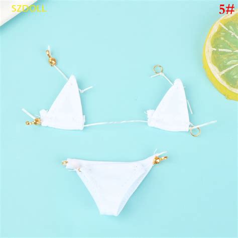CxSZDOLL 1 6 Dollhouse Mini Bikini Bra Lingerie Set Underpants Doll Model Decor DOM Shopee