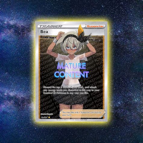 Custom Waifu Pokemon Card Sexy BEA Holographic Proxy Fan Card Etsy UK