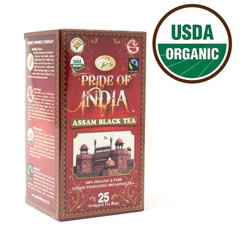 Pride Of India Organic Indian Assam Black Tea 25 Tea Bags N9 Free Image Download