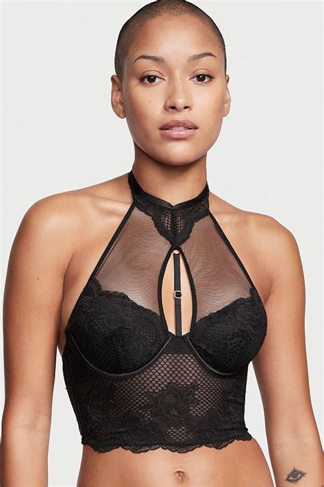 Buy Victoria S Secret Fishnet High Neck Corset Bra Top From The