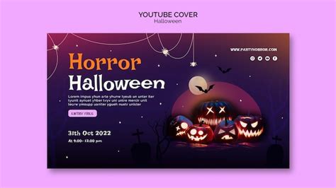 Halloween Youtube Cover Vorlage Mit Gruseligen K Rbissen Kostenlose