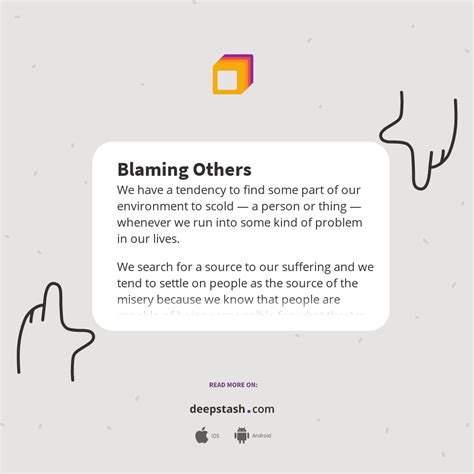 Blaming Others - Deepstash