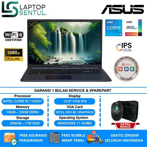 Jual Laptop Asus Vivobook F1500EA Intel I5 1135G7 Ram 20GB 1TB Ssd Fhd