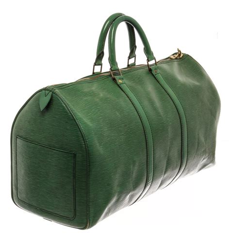 Louis Vuitton Green Epi Leather Keepall 50 Travel Bag For Sale At 1stdibs