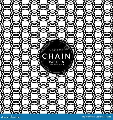 Abstract Chain Pattern Background. Geometric Circle Monochrome ...