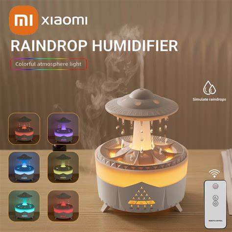 Xiaomi Difusor De Leo Essencial Umidificador De Nuvem De Chuva Luz