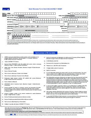 Fillable Online NACH Mandate Form 14 2022Revised Fax Email Print