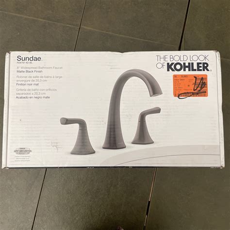 Kohler R D Bl Sundae Widespread Handle Bathroom Faucet In