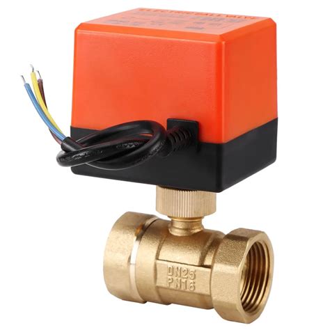 Dn Electric Motorized Ball Valve Ac V Brass Way Wire Ball