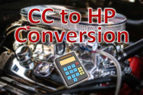 CC To HP Conversion Charts Small And Big Engines 60 OFF