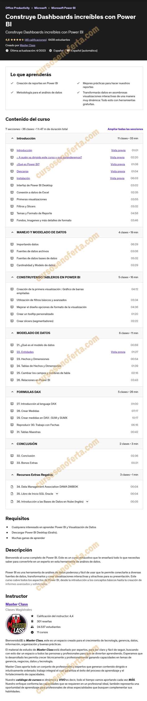 Construye Dashboards increíbles con Power BI cursosenoferta