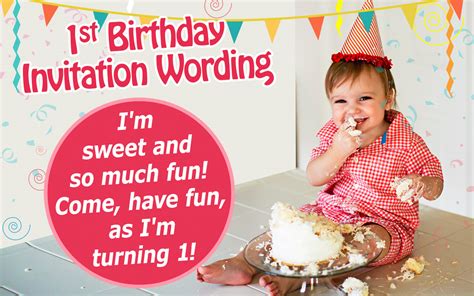 16 Great Examples of 1st Birthday Invitation Wordings - Birthday Frenzy