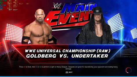 Goldberg Vs Undertaker Wwe Universal Championship Raw Wwe2k23 Youtube