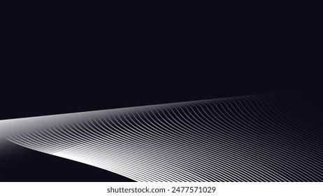 Black Abstract Background Curve Line Backdrop Stock Vector (Royalty ...