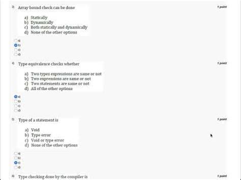 Nptel Compiler Design Week Assignment Solution Youtube