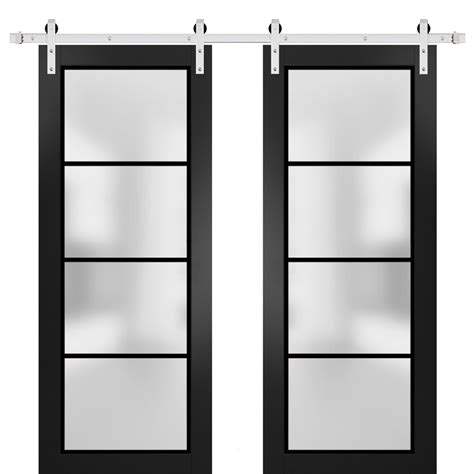 Sturdy Double Barn Door X Inches Planum Matte Black