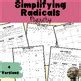 Simplifying And Rationalizing Radicals Square Root Operations Mystery