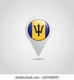 Barbados Flag Pin Map Vector Illustration Stock Vector Royalty Free