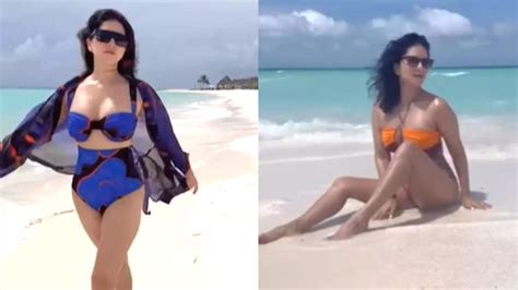 Sunny Leone Bikini Video Sunny Leone Stuns Fans With Her Bikini Clad Video From Maldives Fans