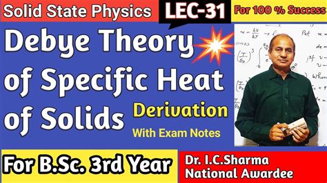 Debye Model Of Specific Heat For Solids Debye Theory Of Specific Heat