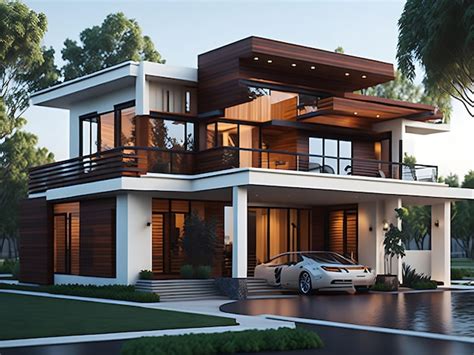 Modern minimalist house design | Premium AI-generated image