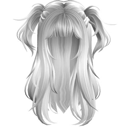 Messy Pigtails Wolf Cut Silver Roblox