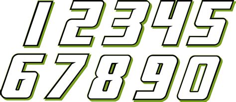 Racing Number Fonts 7