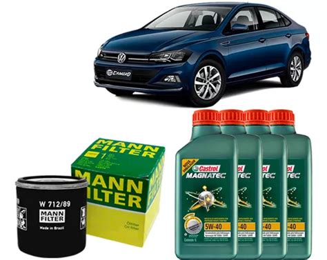 Kit Troca De Leo W E Filtro Vw Virtus Tsi