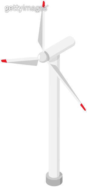 Wind Turbines Power Plant Construction With Big Propeller Alternative