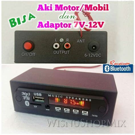 Jual Rakitan Mp Usb Fm Bluetooth Player Dc V V Mini Box Di Seller