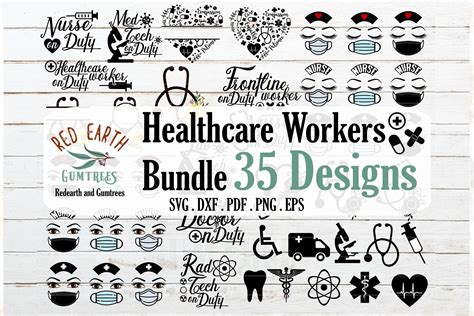 2 In 1 Nurse Svghealthcare Workers And Monograms Svg Bundle 563446