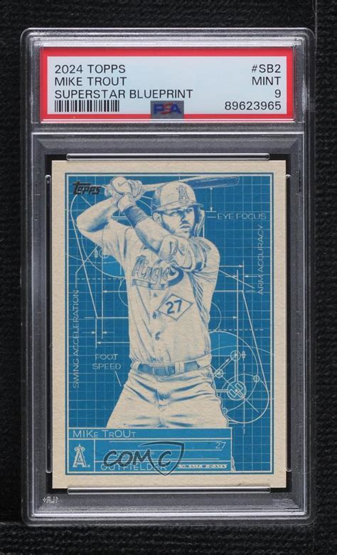 2024 Topps Series 1 Superstar Blueprint Mike Trout SB 2 PSA 9 MINT EBay