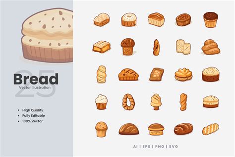 Bread Vector Illustration Graphic by upnowgraphic · Creative Fabrica