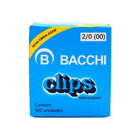 Clips Bacchi Galvanizado N2 0 77Grs C 100 Unidades Papelaria Criativa